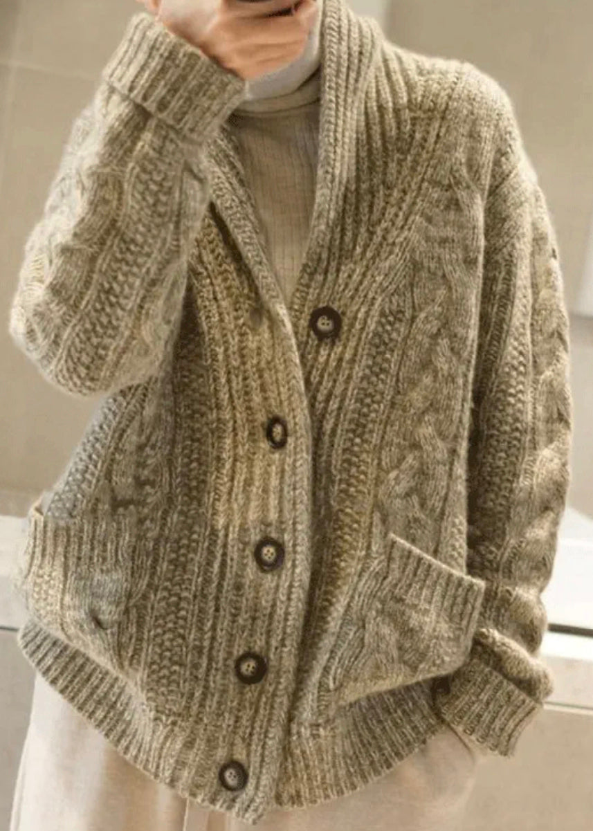 Elegante herfstcardigan met knopen en zakken