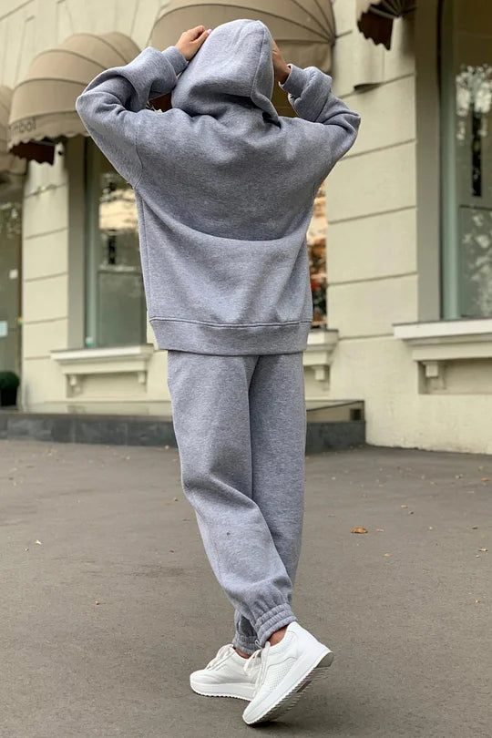 Comfortabele Hoodie en Broek met Elastische Taille en Zakken