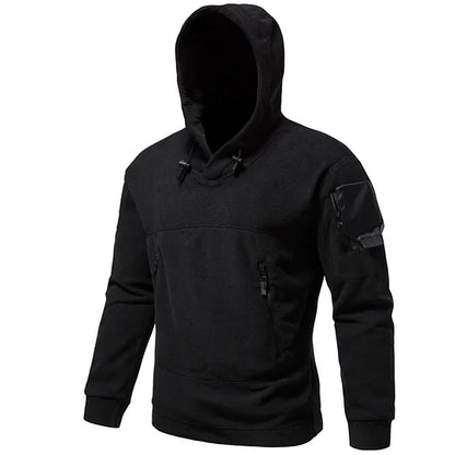 Heren Hoodie in Effen Kleur met Lange Mouwen