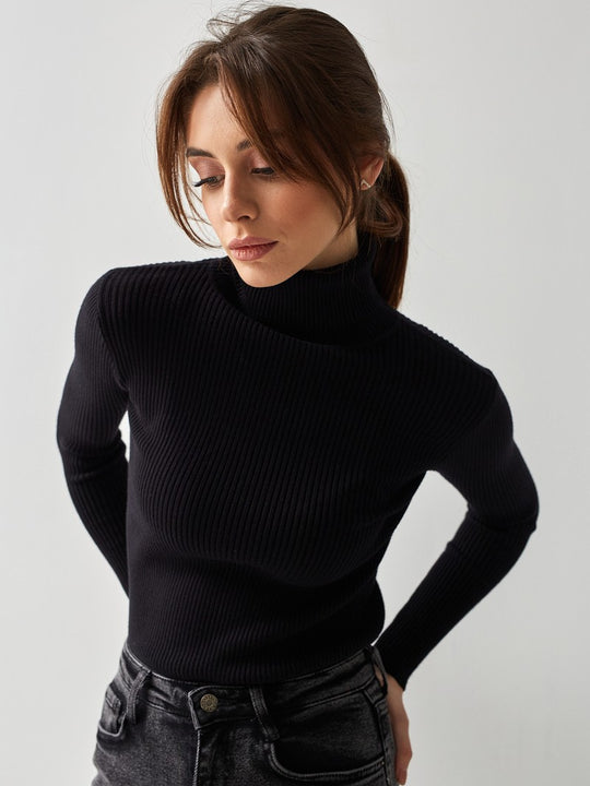 Dames Turtleneck Pullover - Essentiële Trui voor de Herfst van Hoogwaardige Brei