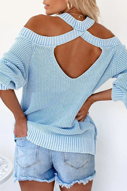 Cold Shoulder Sweater met Stijlvol Design