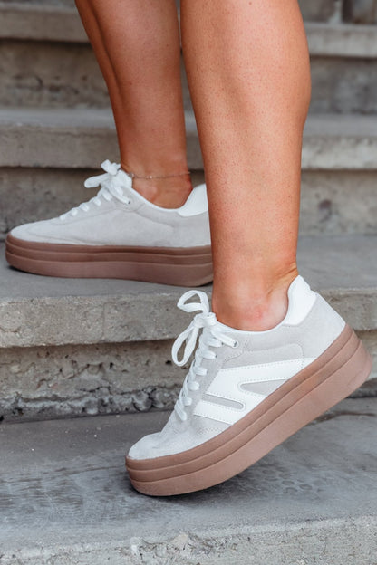 Leuke Platform Sneakers - Lichtbeige - Perfect voor Casual Uitjes