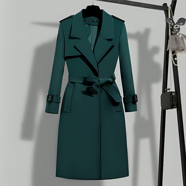 Stijlvolle dames trenchcoat voor de herfst met slanke pasvorm
