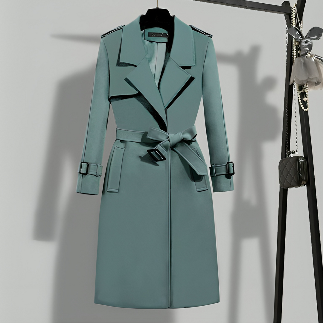 Stijlvolle dames trenchcoat voor de herfst met slanke pasvorm