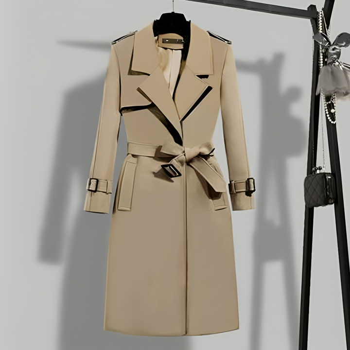 Stijlvolle dames trenchcoat voor de herfst met slanke pasvorm