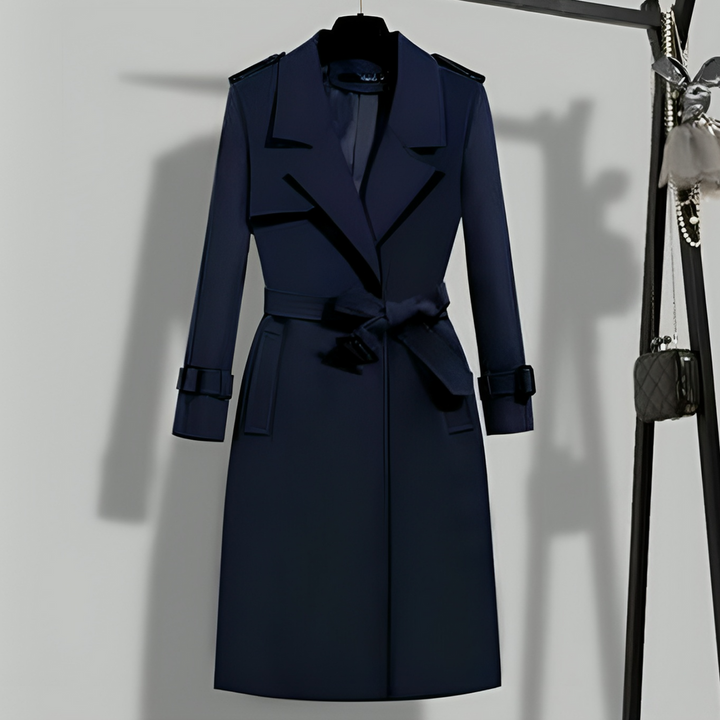 Stijlvolle dames trenchcoat voor de herfst met slanke pasvorm