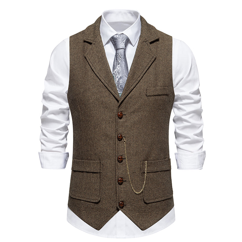 Klassiek heren gilet met knoopsluiting in tijdloos model
