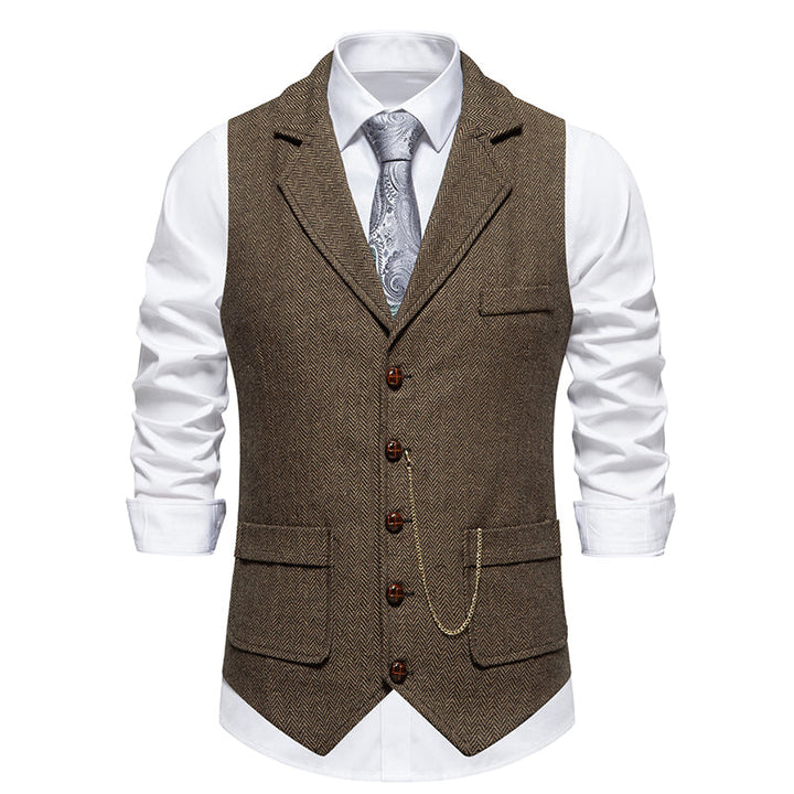 Klassiek heren gilet met knoopsluiting in tijdloos model