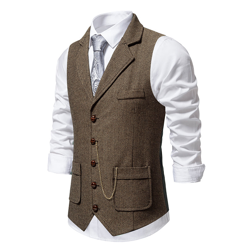 Klassiek heren gilet met knoopsluiting in tijdloos model