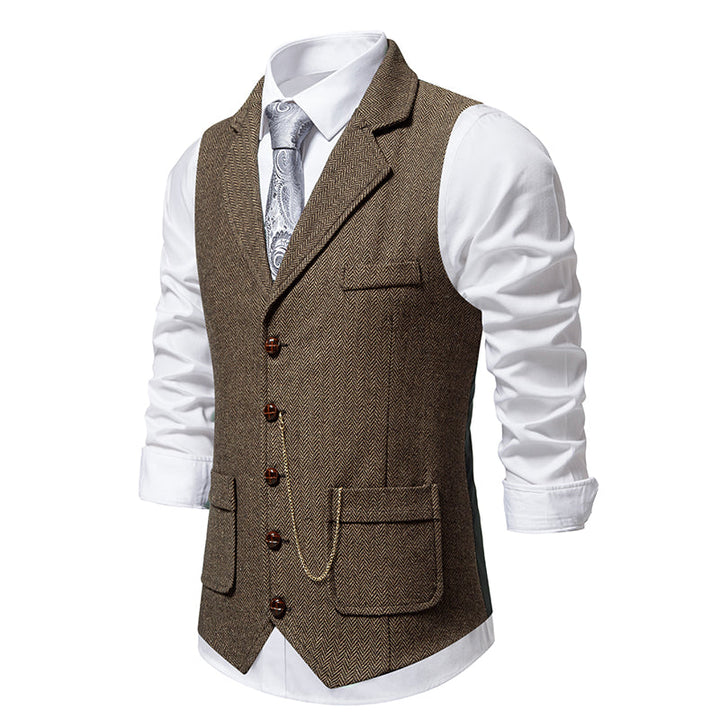 Klassiek heren gilet met knoopsluiting in tijdloos model