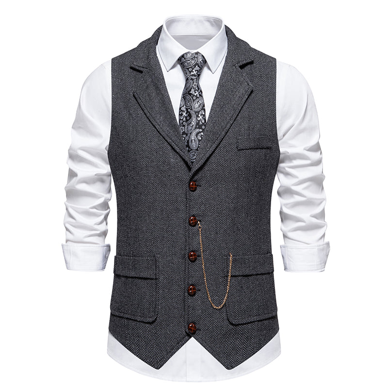 Klassiek heren gilet met knoopsluiting in tijdloos model