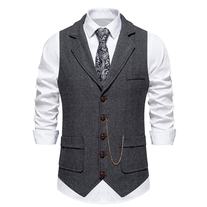 Klassiek heren gilet met knoopsluiting in tijdloos model
