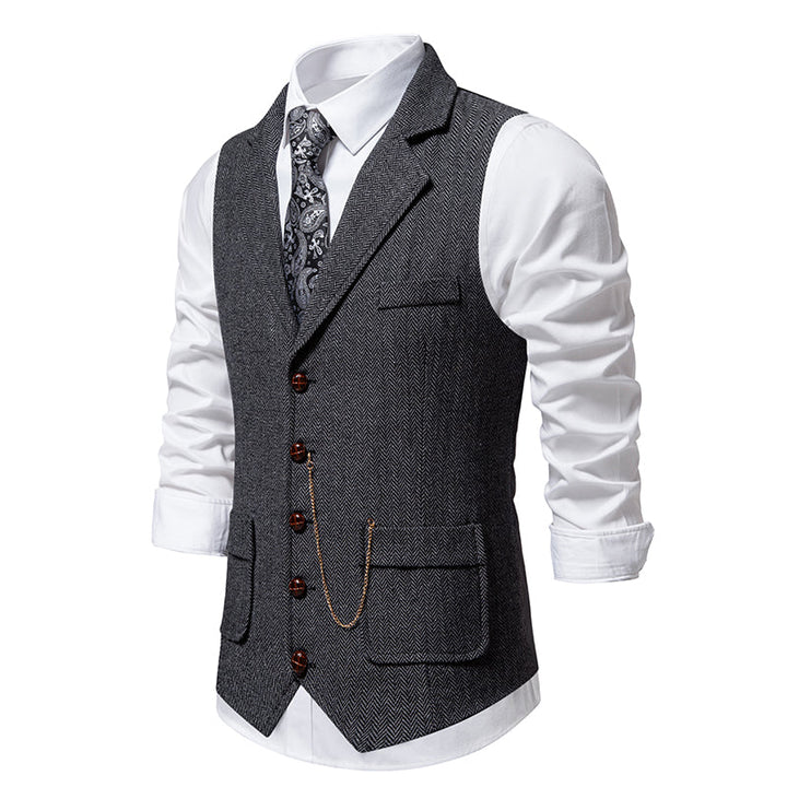 Klassiek heren gilet met knoopsluiting in tijdloos model