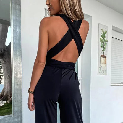 Victoria - Zomerse jumpsuit met wijde broek