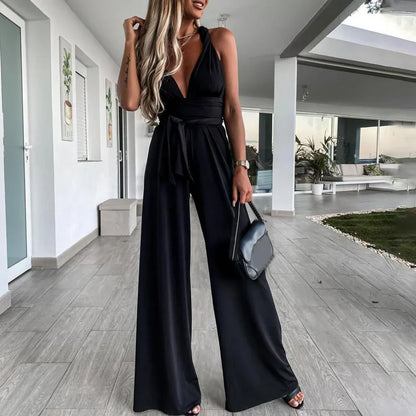 Victoria - Zomerse jumpsuit met wijde broek