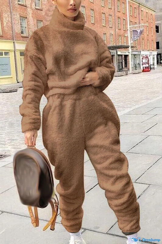 Oversized damespak in teddy-stijl, ideaal voor koude dagen