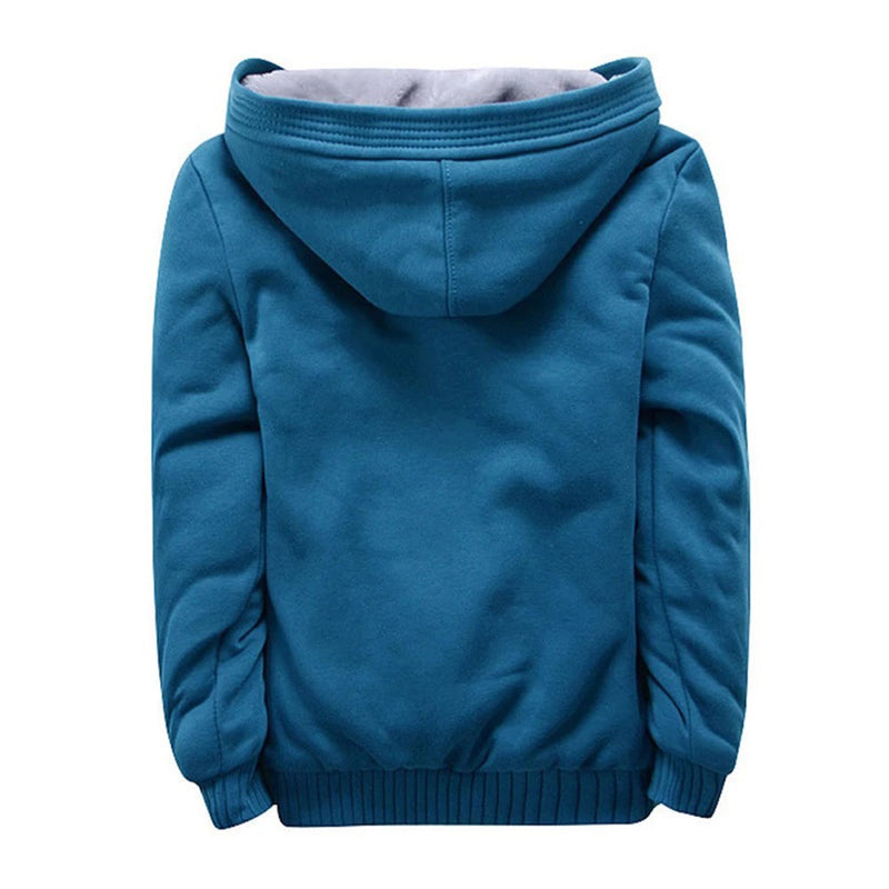 Comfortabele wintertrui met capuchon en ritssluiting