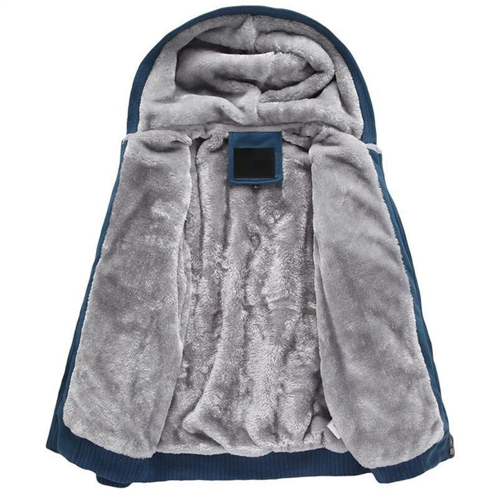 Comfortabele wintertrui met capuchon en ritssluiting
