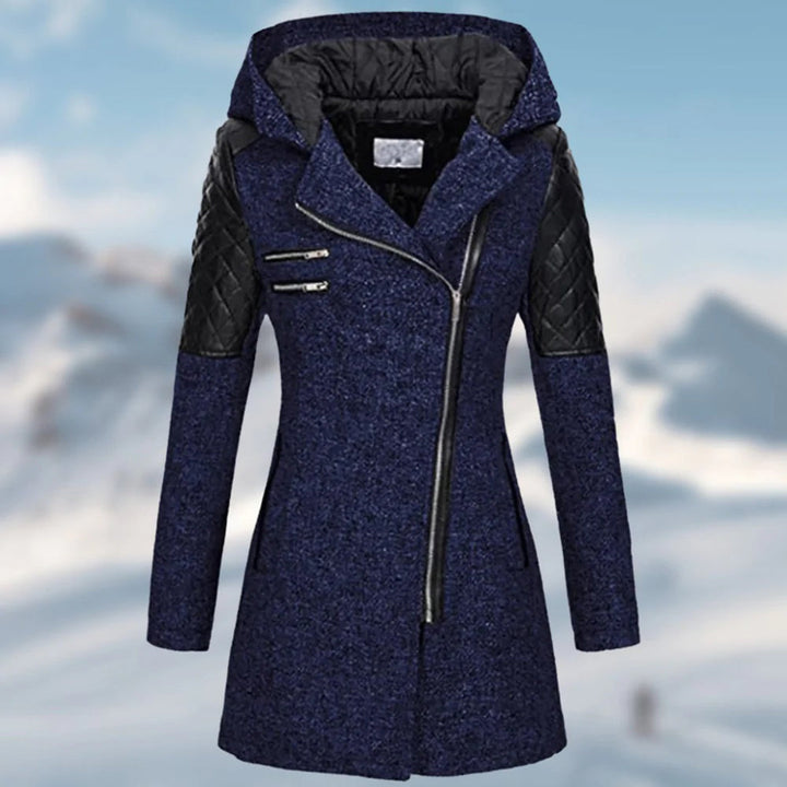 Winterjas voor dames met modern ontwerp en diepe capuchon