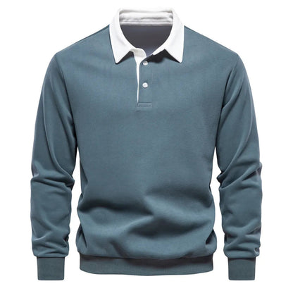 Klassiek heren poloshirt met lange mouwen