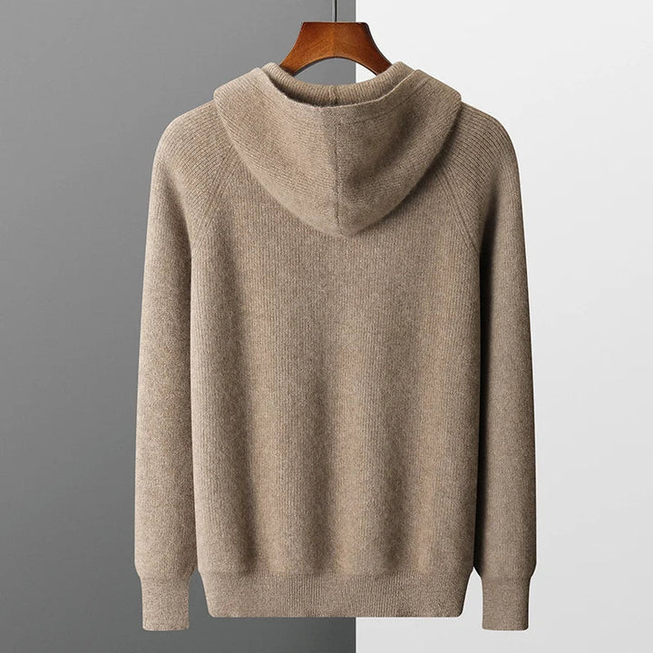 Nonchalant heren hoodie met rits en capuchon voor extra warmte en comfort