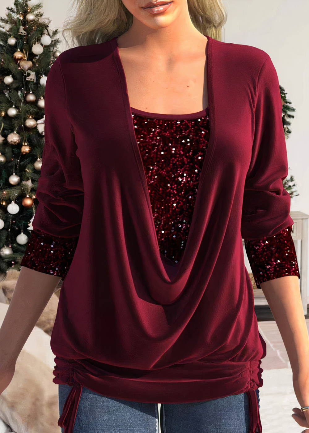 Trendy glinsterende blouse voor dames - Perfect voor een stijlvolle look