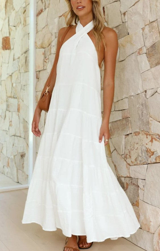 Moniqua - Lang Jurk - Wit