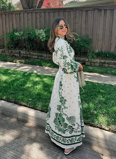 Estefanie - Maxi-jurk met botanische elegantie