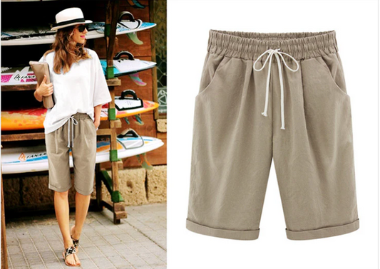 Selena - Effen gekleurde losse shorts