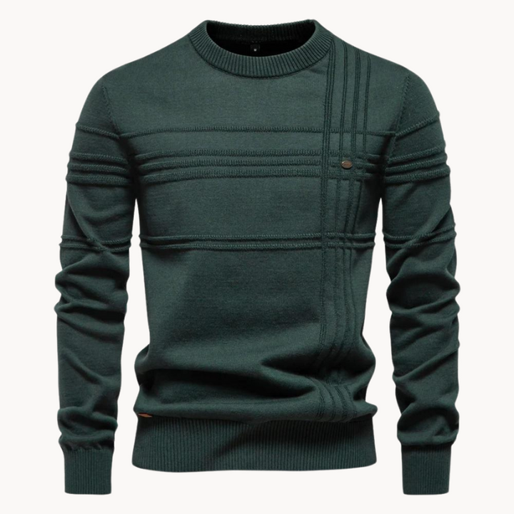 Casual heren trui met geruit patroon en modern ontwerp