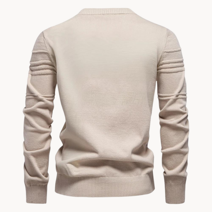 Casual heren trui met geruit patroon en modern ontwerp