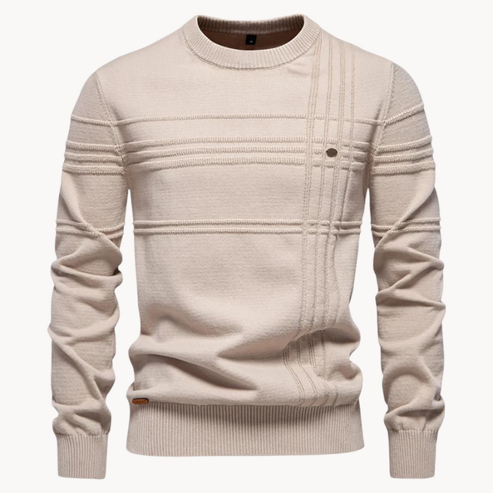 Casual heren trui met geruit patroon en modern ontwerp
