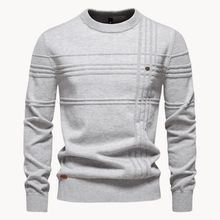 Casual heren trui met geruit patroon en modern ontwerp