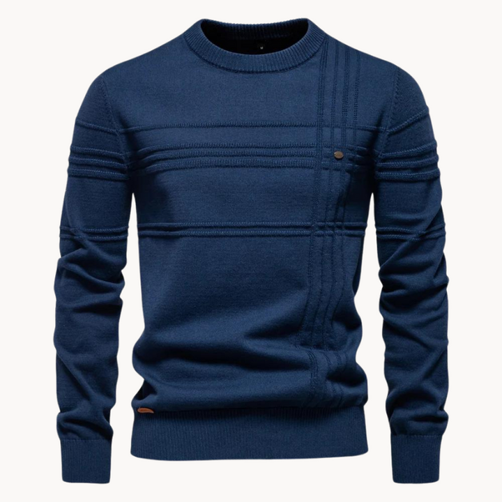 Casual heren trui met geruit patroon en modern ontwerp