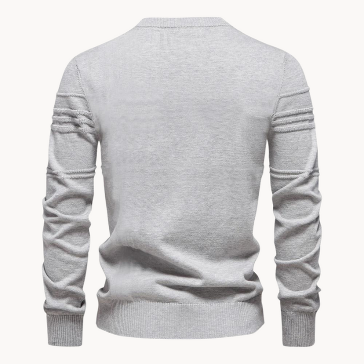 Casual heren trui met geruit patroon en modern ontwerp