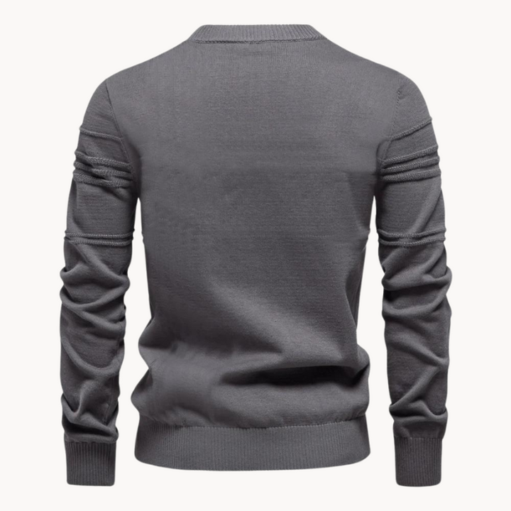 Casual heren trui met geruit patroon en modern ontwerp