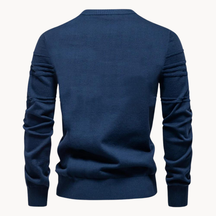 Casual heren trui met geruit patroon en modern ontwerp