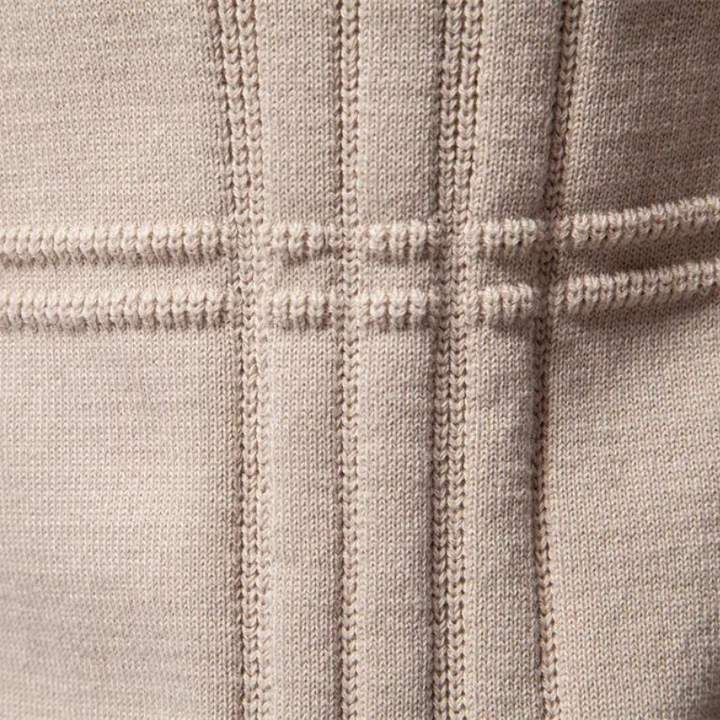 Casual heren trui met geruit patroon en modern ontwerp