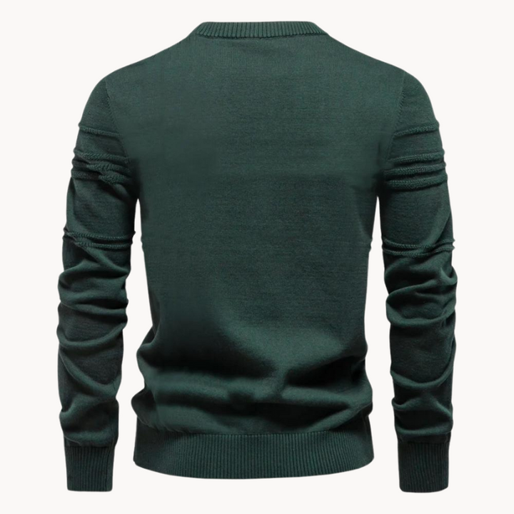 Casual heren trui met geruit patroon en modern ontwerp