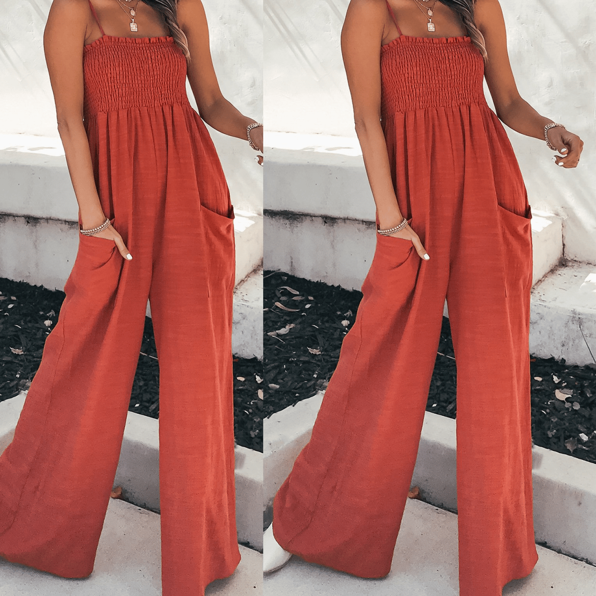 Elisa Jumpsuit met wijde pijpen