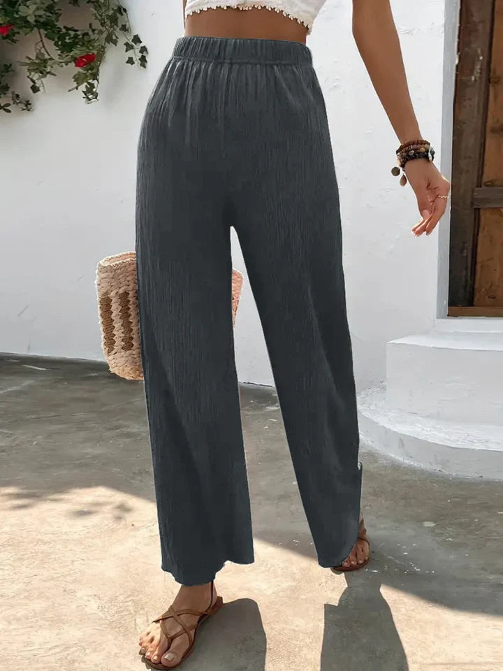 Karol - Hoge taille broek met wijde pijp