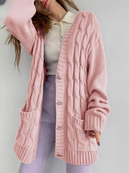 Casual oversized damesvest met hartknopen - Ideaal voor koude dagen