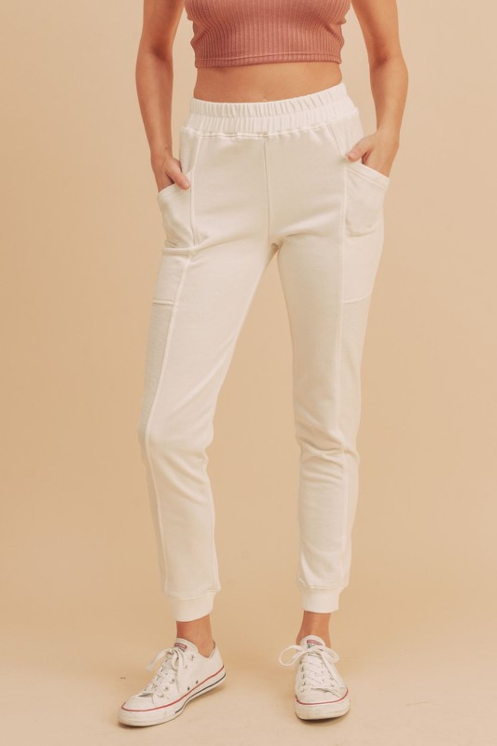 Nonchalant jogger broek met taille en zakken ideaal voor dagelijks gebruik