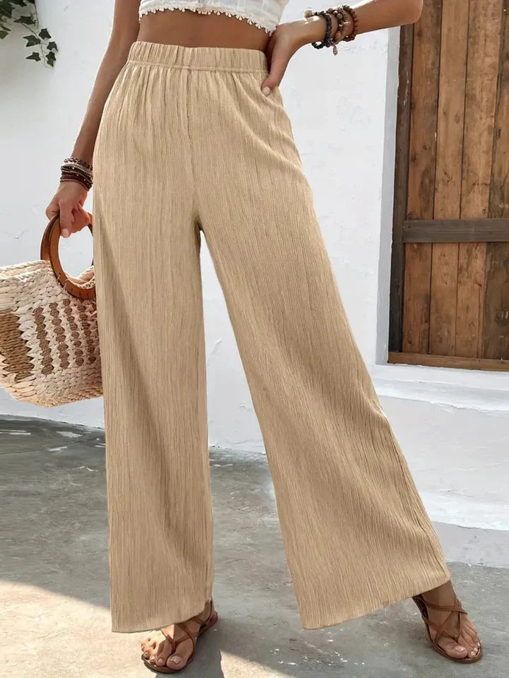 Karol - Hoge taille broek met wijde pijp