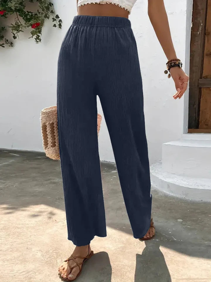 Karol - Hoge taille broek met wijde pijp