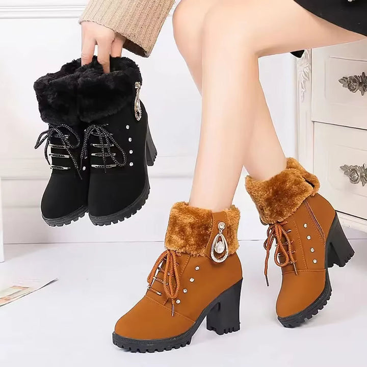 Elegante winterlaarzen voor dames met hak