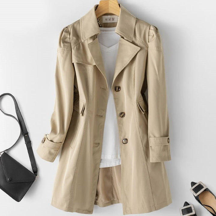 Lichtgewicht dames trenchcoat met stijlvolle riem