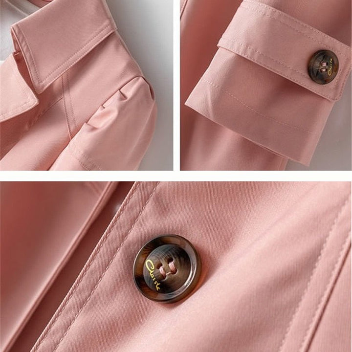 Lichtgewicht dames trenchcoat met stijlvolle riem