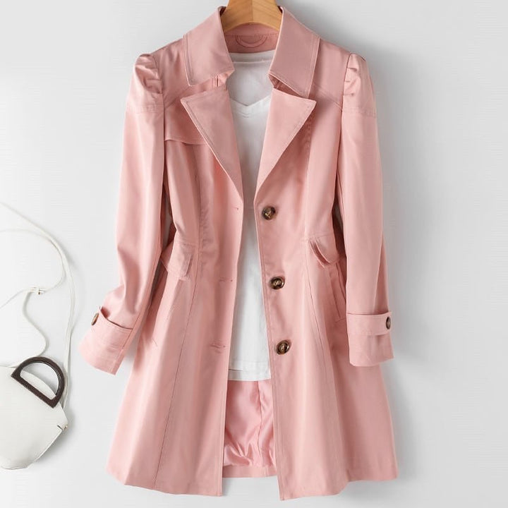 Lichtgewicht dames trenchcoat met stijlvolle riem