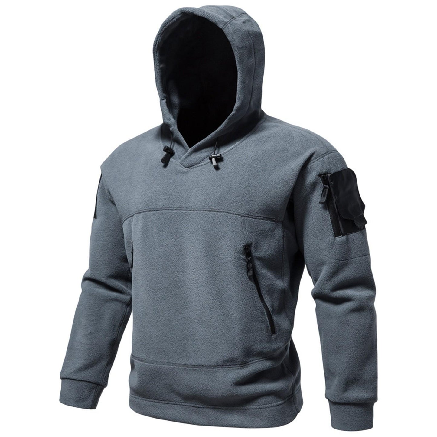 Heren Hoodie in Effen Kleur met Lange Mouwen